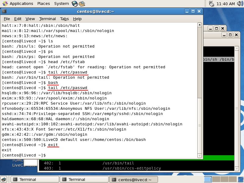permissions are different according to shell-level 2nd_bash.png