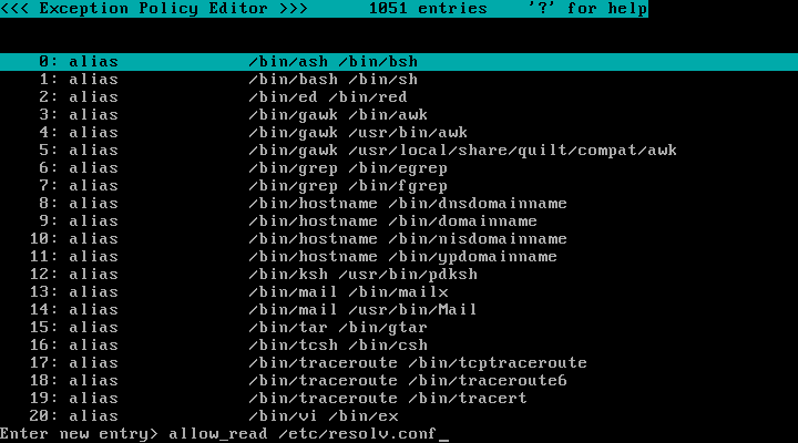 Adding Exception Policy