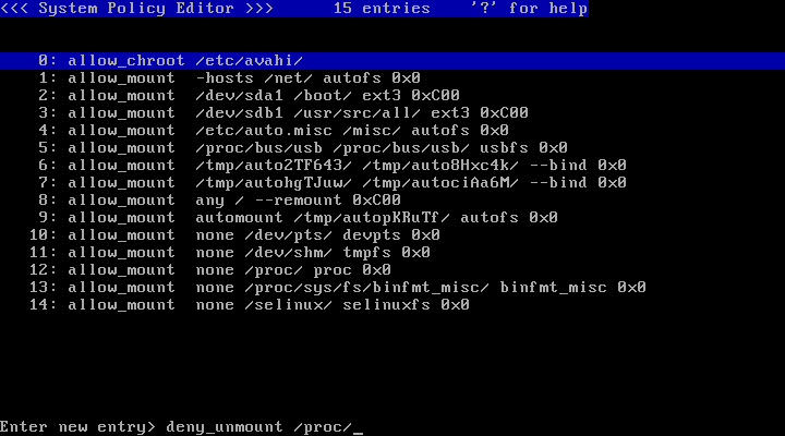 Adding System Policy