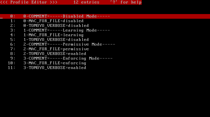 Screen for Profile List